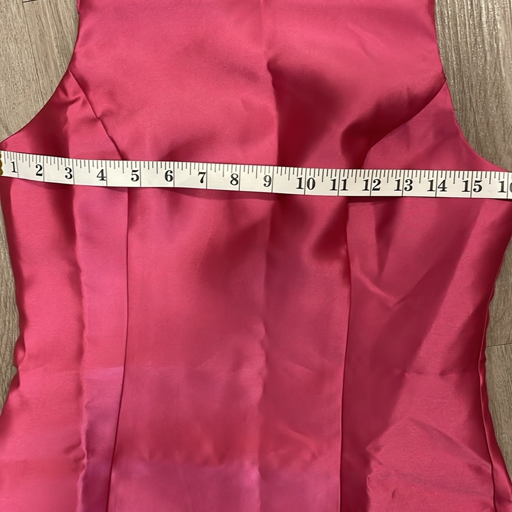 Hutch Anthropologie Chesca Dress Bow Taffeta Satin Mini Pink Small - Picture 7 of 10